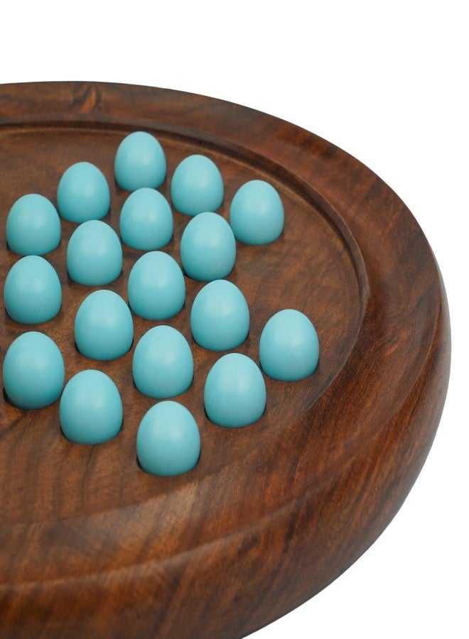 Toolart Wooden Solitaire Board Game in with Acrylic Beads 16mm Brain-vita Unique Game 9" - Best Gift for Kids, Teens & Adults Made in India (Solitaire_C) - Image 3